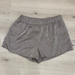 Abercrombie & Fitch Elastic-Waist Lounge Wear Shorts - Taupe